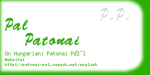 pal patonai business card